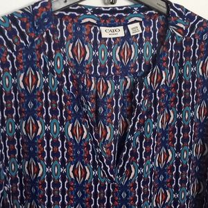 CATO Geometric Print Blouse